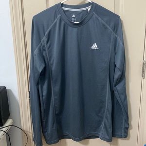 Adidas gray long sleeve tee large